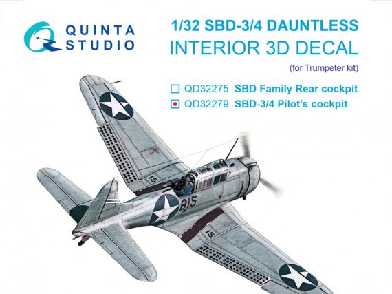 Quinta Studio SBD-3/4 Dauntless Cockpit Interior 1/32