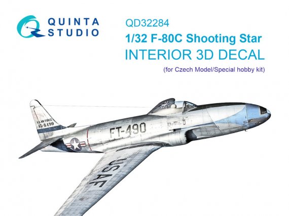 QUINTA STUDIO 1/32 F-80C Shooting Star 3D Interior Set