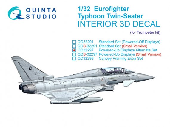 Quinta Studio Eurofighter Typhoon Twin 3D Interior 1/32 Trumpete