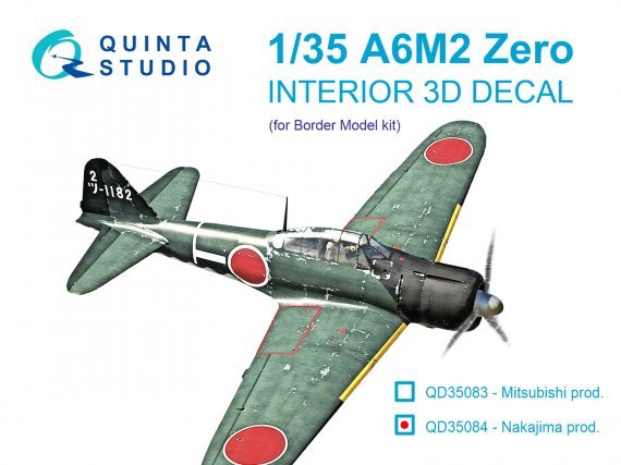 1/35 Nakajima A6M2 Zero Nakajima Production Interior for Border