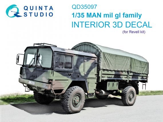 1/35 MAN mil gl family Interior on decal paper for Revell