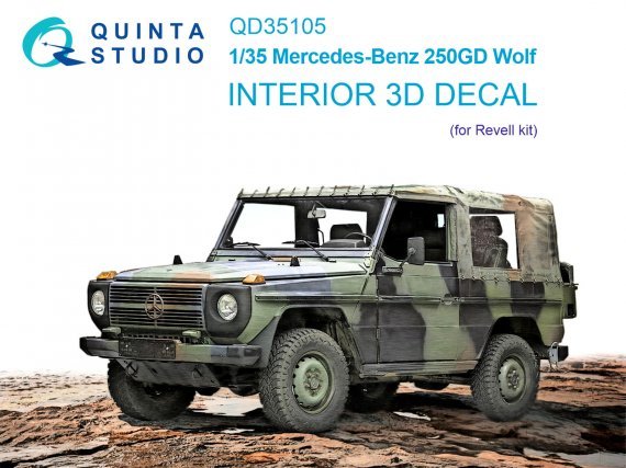 1/35 Mercedes-Benz 250GD Wolf Interior on decal paper for Revell