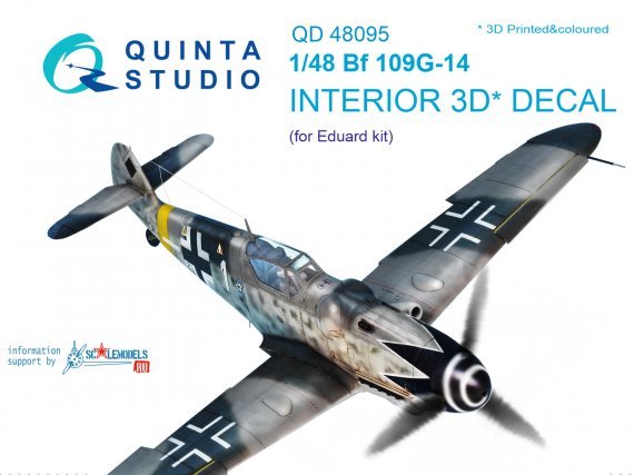 1/48 Messerschmitt Bf-109G-14 3D-Printed & coloured Interior