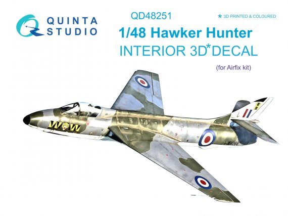 1/48 Hawker Hunter 3D-Printed & color Interior