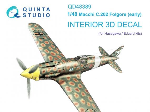 1/48 Macchi C.202 Folgore Early Interior for Hasegawa/Eduard