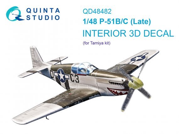 1/48 P-51B/C for Late Interior for Tamiya