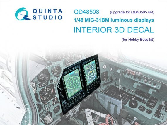 1/48 MiG-31BM luminous displays for Hobby Boss