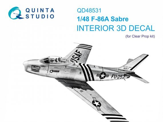 1/48 North-American F-86A Sabre Interior for Clear Prop