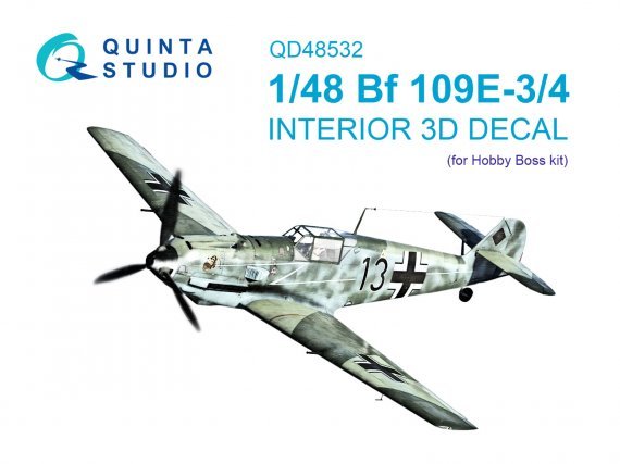 1/48 Messerschmitt Bf-109E-3/4 Interior for Hobby Boss