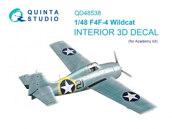 1/48 Grumman F4F-4 Wildcat coloured Interior Academy
