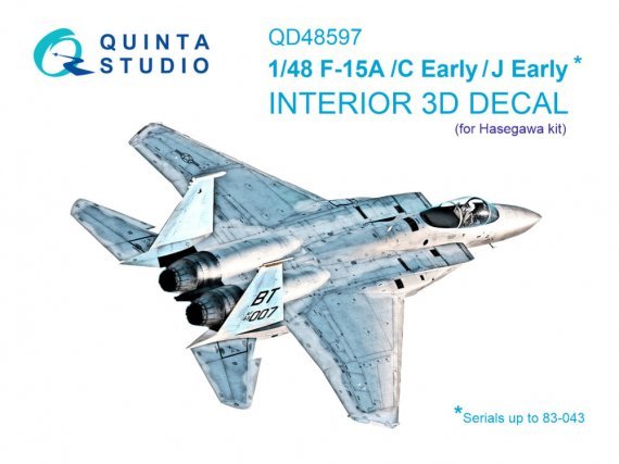 1/48 F-15A/F-15C Early/F-15J Early Interior for Hasegawa