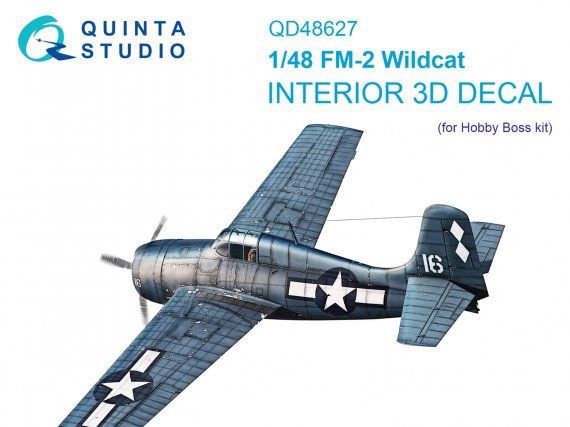 1/48 FM-2 Wildcat  & color Interior for Hobby Boss