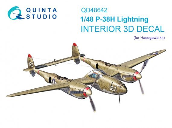1/48 P-38H Lightning color Interior for Hasegawa