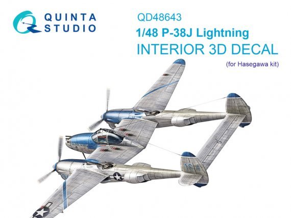 1/48 P-38J Lightning color Interior for Hasegawa
