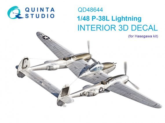 1/48 P-38L Lightning color Interior for Hasegawa