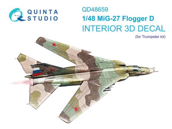 1/48 MiG-27 Flogger-D 3D & color Interior for Trumpeter