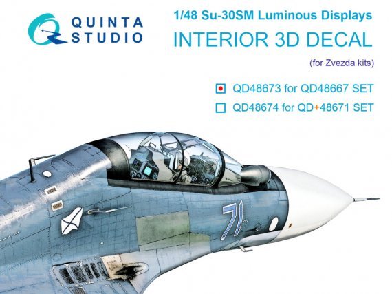 Quinta Studio Su-30SM Luminous Displays 1/48 QD48667