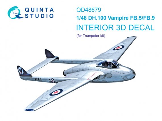 Quinta Studio 1/48 DH.100 Vampire FB.5/FB.9 3D Interior