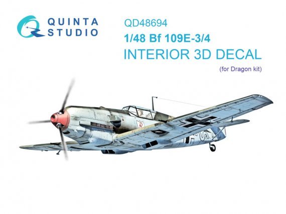 Quinta Studio Bf 109E-3/E-4 Int�rieur 3D 1/48 Dragon