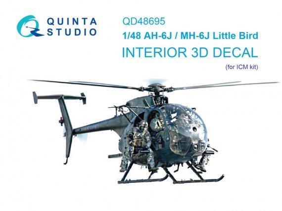 Quinta Studio Int�rieur 3D AH-6J/MH-6J Little Bird 1/48 ICM