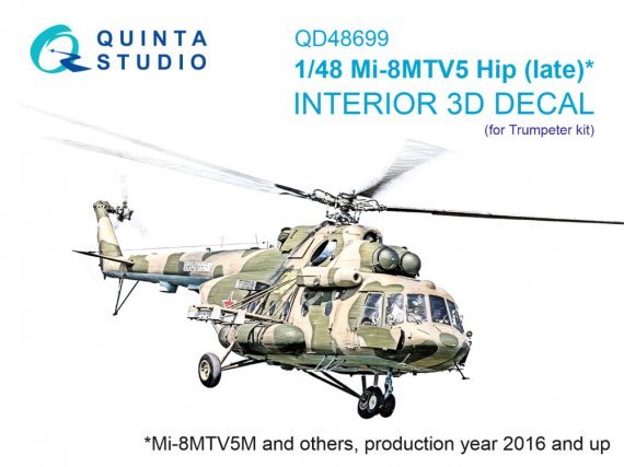 Quinta Studio Int�rieur 3D Mi-8MTV5 1/48 pour Trumpeter