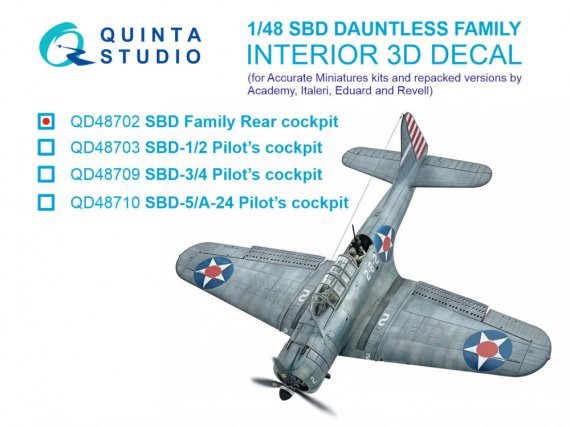 QUINTA STUDIO SBD Dauntless Hinteres Cockpit 1/48