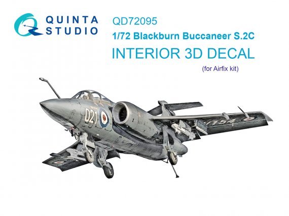1/72 Blackburn Buccaneer S.2C Interior on decal paper for Airfix