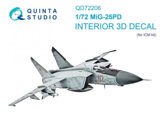 1/72 MiG-25PD  & color Interior for ICM