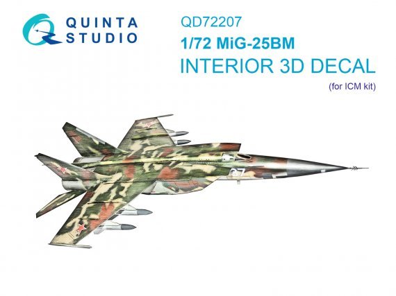 1/72 MiG-25BM  & color Interior for ICM