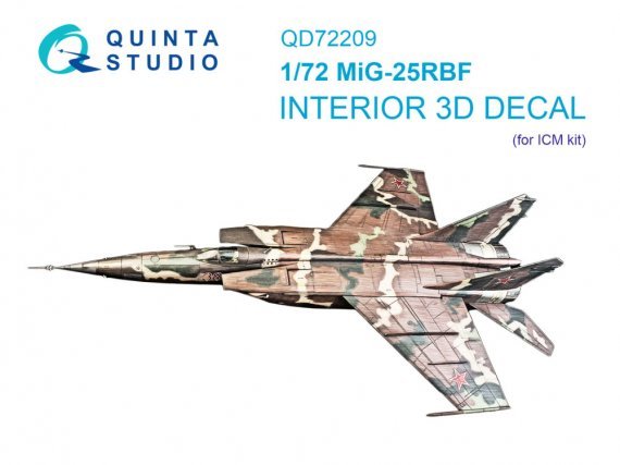 1/72 MiG-25RBF & color Interior for ICM