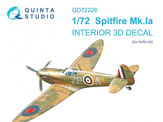 1/72 Spitfire Mk.Ia & color Interior for Airfix