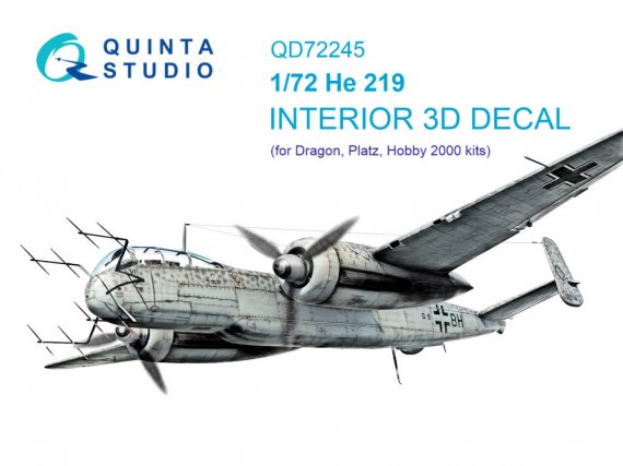 1/72 He 219 color Interior for Dragon