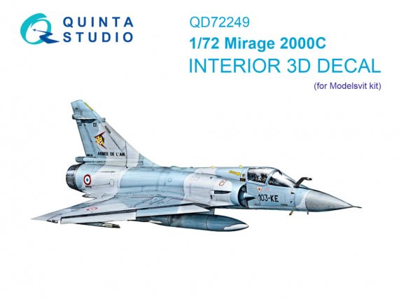 1/72 Mirage 2000C color Interior for Modelsvit