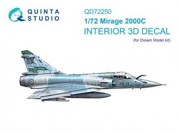 1/72 Mirage 2000C color Interior for Dream Models