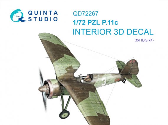 Quinta Studio PZL P.11c Int�rieur 3D couleur 1/72 IBG