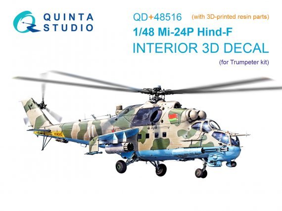 1/48 Mil Mi-24P Hind-F coloured Interior for Trumpeter