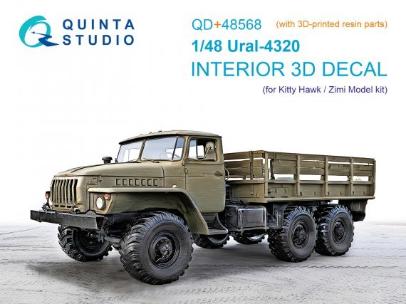 1/48 Ural 4320 coloured Interior for Kitty Hawk and Zimi model