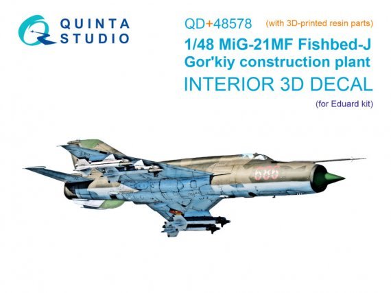 1/48 MiG-21MF Fishbed-J for Gorkiy plant Interior for Eduard