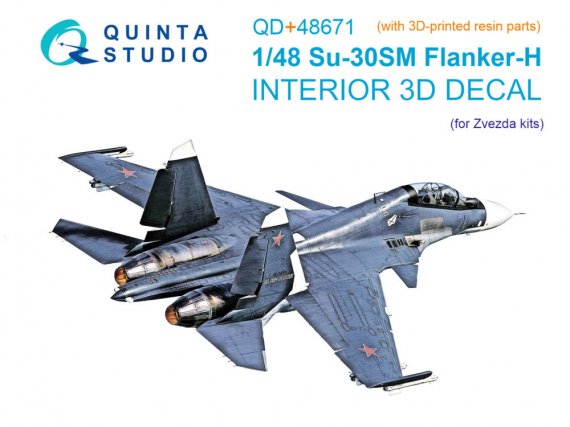 Quinta Studio Su-30SM Interno 3D 1/48 per Zvezda