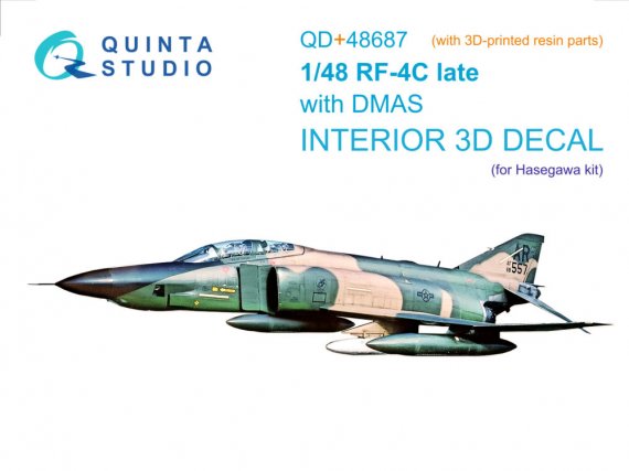 Quinta Studio RF-4C Phantom II Late DMAS 3D 1/48 Hasegawa