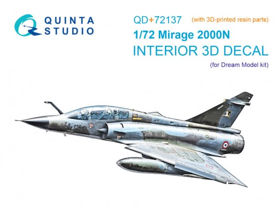 1/72 Mirage 2000N color Interior for Dream Models
