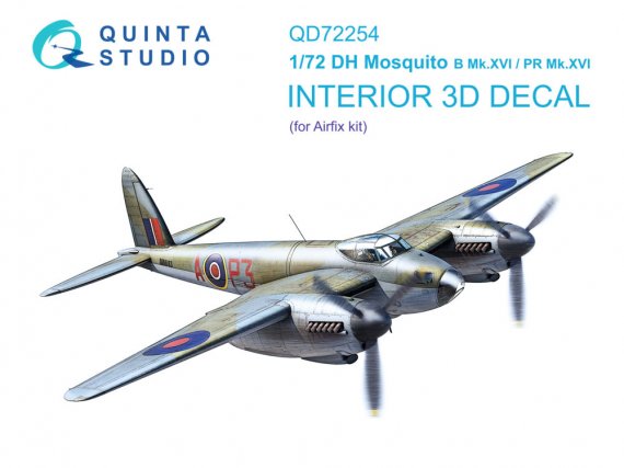 1/72 DH Mosquito B Mk.XVI/PR.XVI 3D & color interior for Airfix