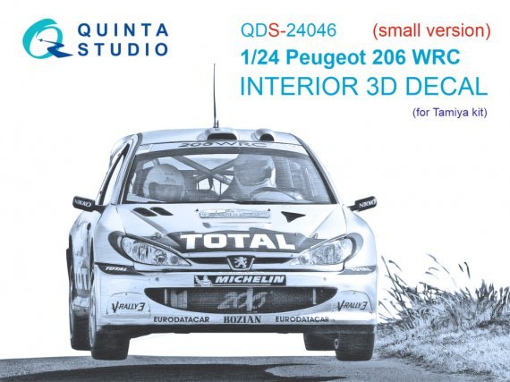 Quinta Studio Peugeot 206 WRC 1/24 Int�rieur 3D