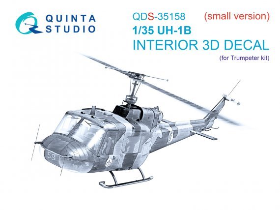 1/35 UH-1B 3D & color interiorfor Trumpeter SMALL