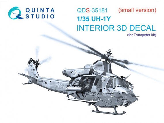 Quinta Studio 1/35 UH-1Y Int�rieur Color 3D pour Trumpeter