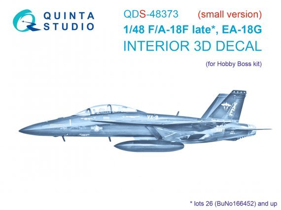 1/48 F/A-18F late / EA-18G Interior for Hobby Boss small version