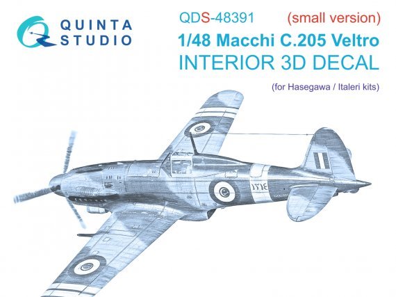 1/48 Macchi C.205 Veltro Interior for Hasegawa/Italeri Small