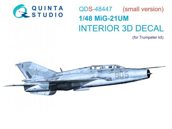 1/48 MiG-21UM Interior for Trumpeter, small version
