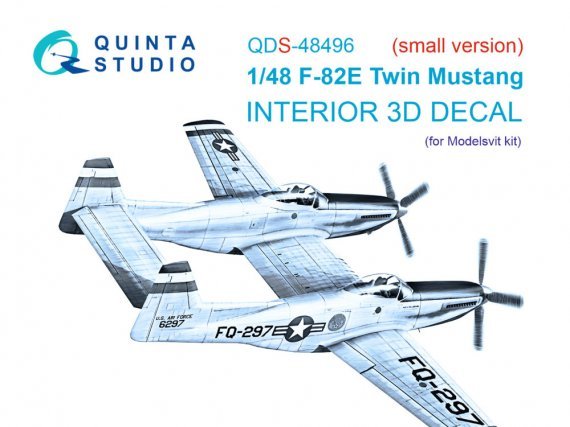 1/48 F-82E Twin Mustang Interior Small version for Modelsvit
