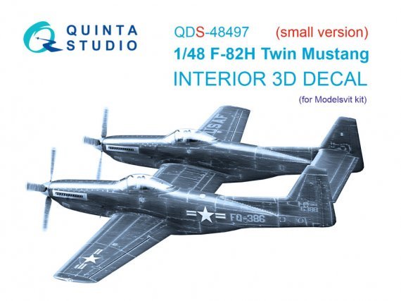 1/48 F-82H Twin Mustang Interior Small version for Modelsvit